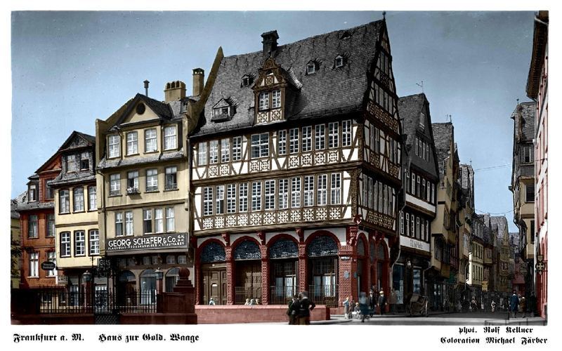 Haus zur Goldenen Waage, Postkarte, um 1900